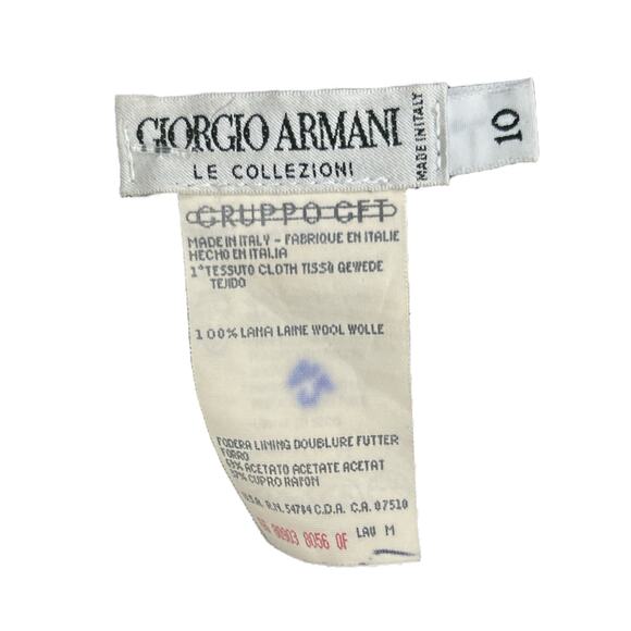 Giorgio Armani Le Collezioni Skirt Women’s Size 10 Pencil Style Side Slit Black - Picture 3 of 3